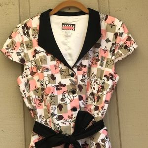 NWOT pinup contour size Large squirrel dress.